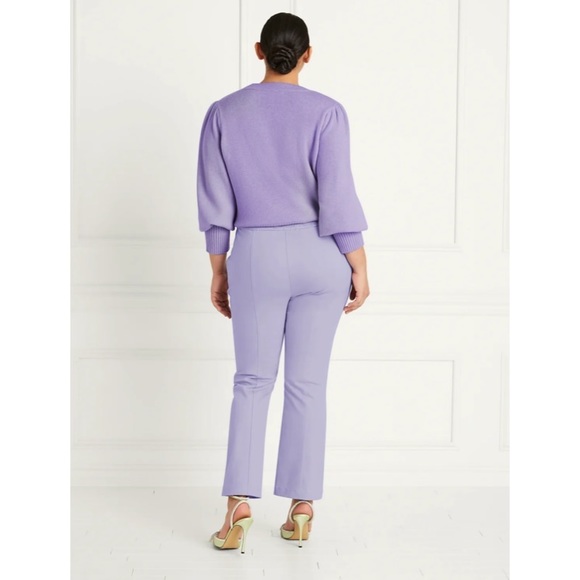 NWT Hill House Lavender Claire Structured Kick Crop Work Pant size L - Picture 2 of 6